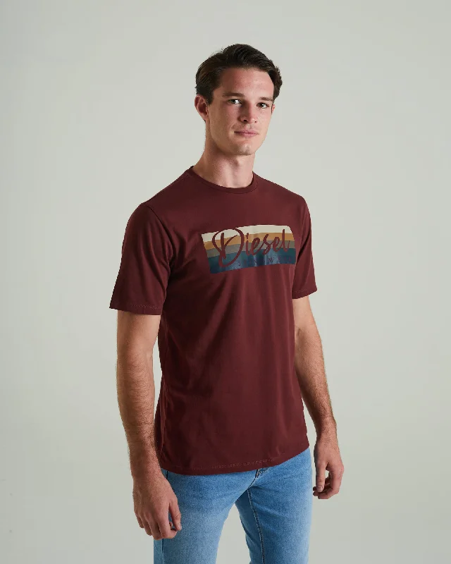 Men's slim - fit graphic t - shirts with vintage rock band printsPatricio Tee Vineyard