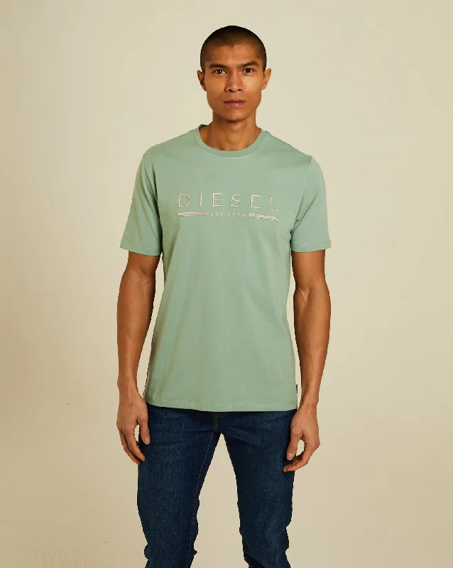 Men's tie - dye t - shirts with a bohemian styleFenton Tee Surf Green