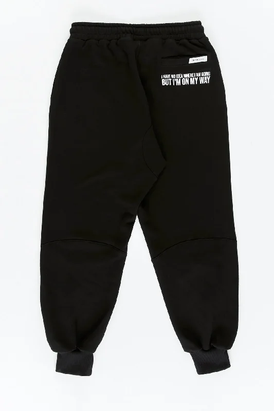 Plus Size Men's Flame - Resistant Sweatpants in Black for Industrial WorkI Have No Idea Where I Am Going, But I'm On My Way / Sweatpant