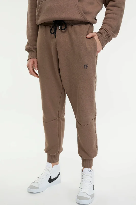 Relaxed Fit Men's Corduroy Sweatpants in Brown for a Retro and Cozy VibeI Have No Idea Where I Am Going, But I'm On My Way / Sweatpant