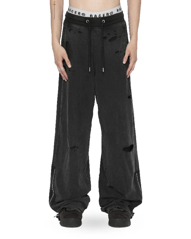 Men's High - Waisted Elastic Waistband Sweatpants in Black for Comfortable Everyday WearRaW Sweatpants